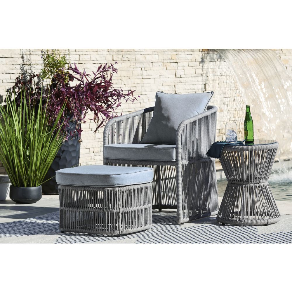 Coast Island Outdoor Chair with Ottoman and Side Table