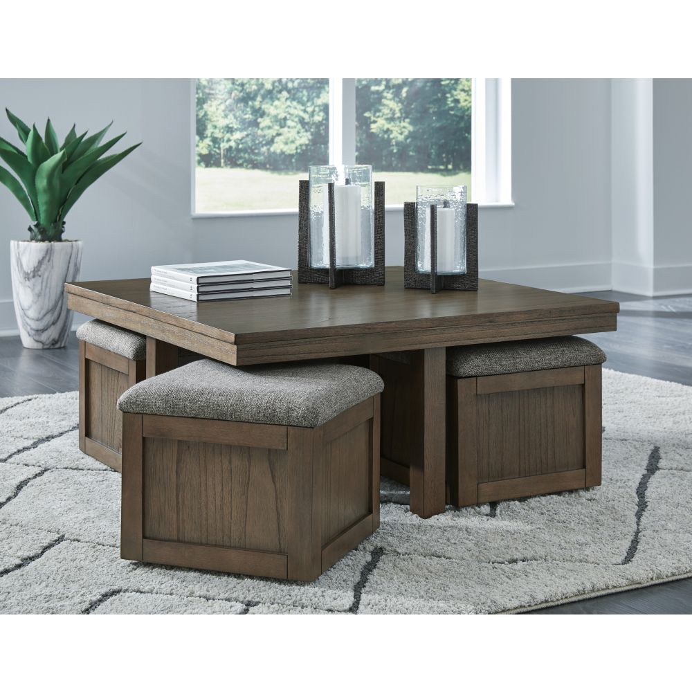 Furniture Plus Boardernest 3 Piece Cocktail Table and End Tables