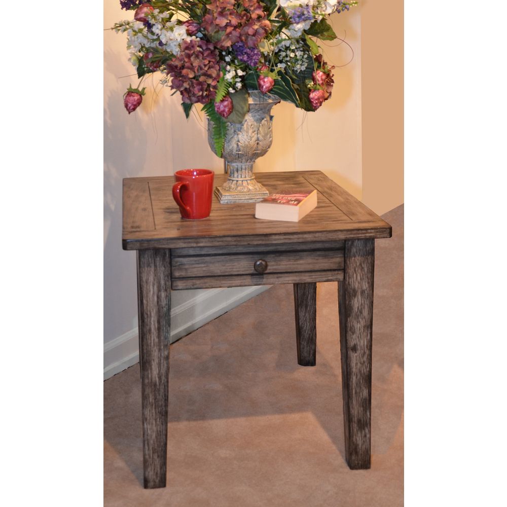 Furniture Plus 1100 Fieldstone Grey End Table with Drawer