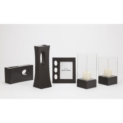 Maxine Small Black Candle Holder