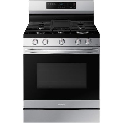 Samsung 30" 5 Burner Convection & Air Fry Stainless Steel Gas Range with LP Conversion Kit