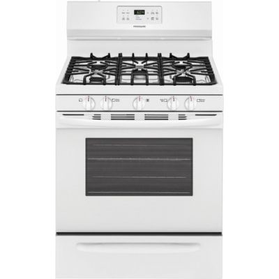 Frigidaire 30'' 5 Burner White Gas Range with LP Conversion Kit