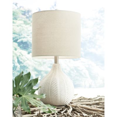 Rainermen Off White Ceramic Table Lamp