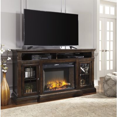Roddinton 72" TV Stand with Fireplace Insert
