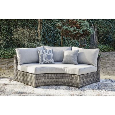 Harbor Court Curved Loveseat with Cushion