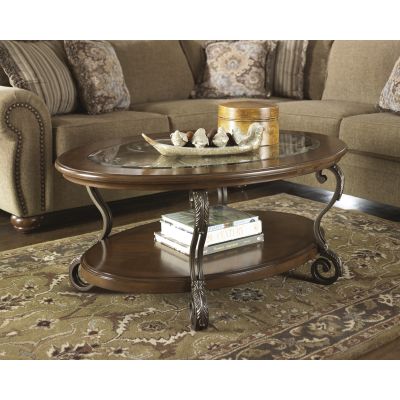 Nestor Medium Brown Oval Cocktail Table