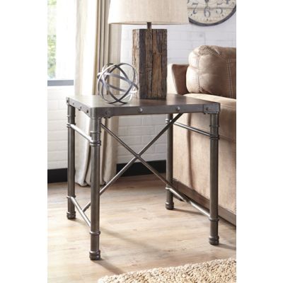 Tremile Dark Brown Square End Table