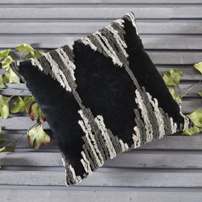 Waiden 20" x 20" Black, Grey & Ivory Pillow