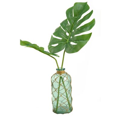 Leaf Green Glass Vase