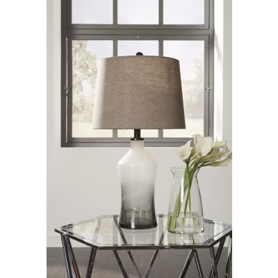 Nollie Gray Glass Table Lamp