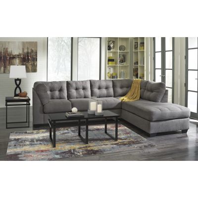 Maier 2 Piece Charcoal Left Facing Sofa and Right Facing Chaise