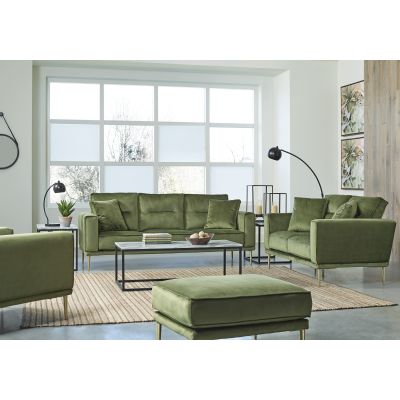 Macleary 3 Piece Moss Sofa Loveseat, and Chair