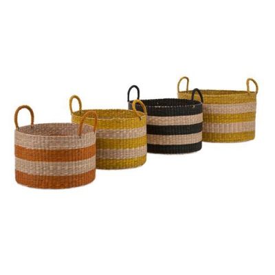 Cali Seagrass Yellow Basket