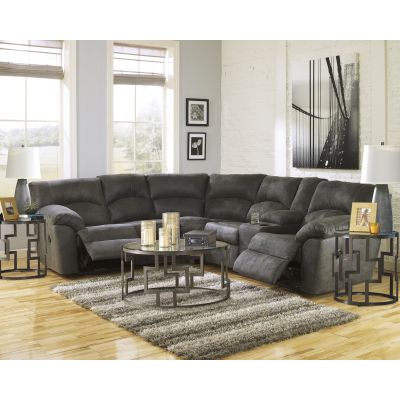 Tambo 2 Piece Pewter Left Facing Loveseat and Right Facing Loveseat