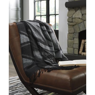 Cecile Black & Gray Throw