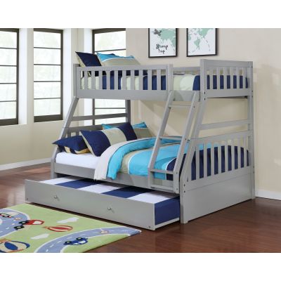 Twin Full Bunk Bed with Trundle