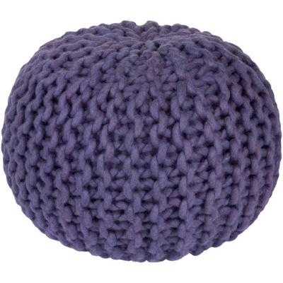 Knitted Violet Pouf