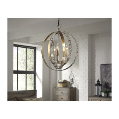 Moshe Silver Leaf Metal Pendant Lamp