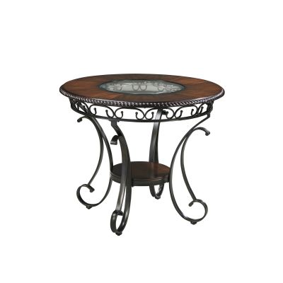 Glambrey Brown Round Counter Height Dining Table
