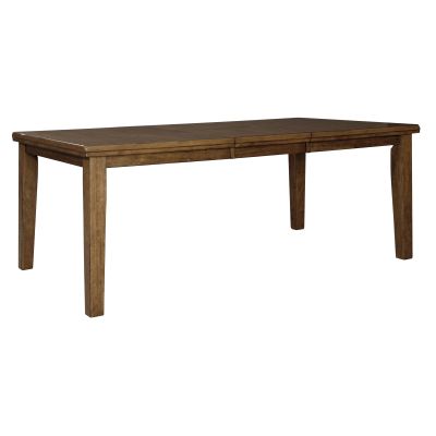 Flaybern Light Brown Rectangular Extendable Table