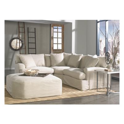 1300 3 Piece Slate Sectional with Left and Right Chair, Wedge, and Ottoman