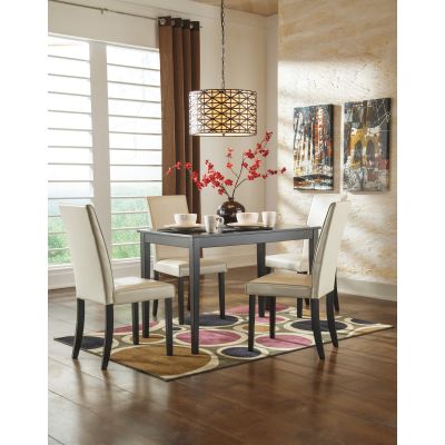 Kimonte 5 Piece Ivory Dining Table with Chairs