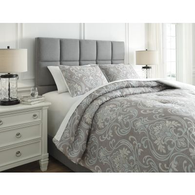 Noel King Gray & Tan Comforter Set