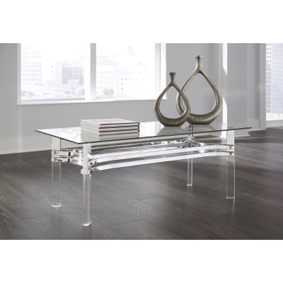 Braddoni 3 Piece Chrome Tone Occasional Table Set