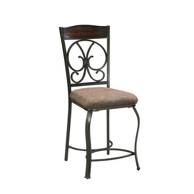 Glambrey Brown Upholstered Bar Stool