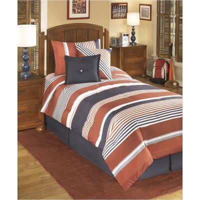 Manning 5 Piece Stripe Twin Top of Bed