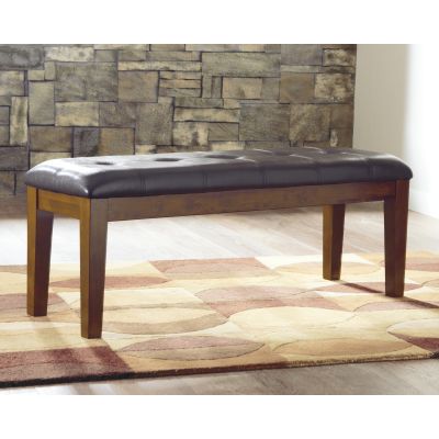 Ralene Medium Brown Upholstered Dining Bench