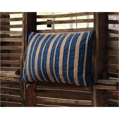 Zackery 14" x 22" Navy & Nude Pillow