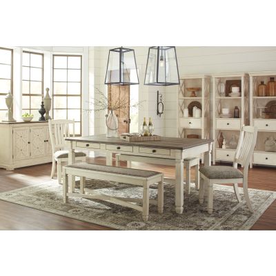 Bolanburg 7 Piece Two-Tone Dining Table and Chair Set with Bench and Server