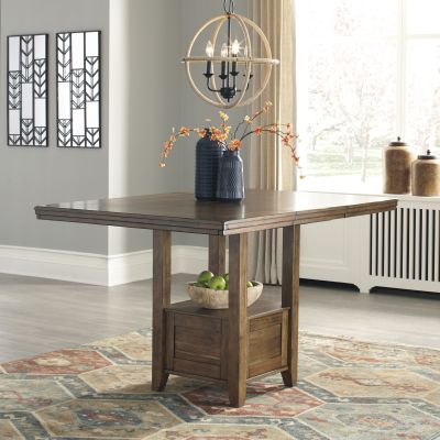 Flaybern Light Brown Counter Height Dinette Table