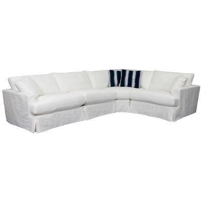 1300 4 Piece Shell Sectional with Right & Left Facing Chair, Armless Chair and Wedge