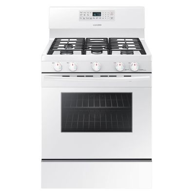 Samsung 30" 5 Burner Convenction Oven White Gas Range with LP Conversion Kit