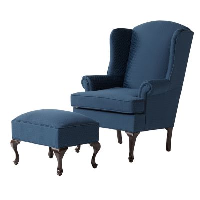Navy Wing Back Chair