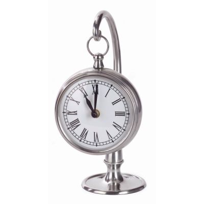Pewter Brass Hanging Clock