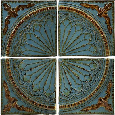 Blue Quarter 4 Piece Medalion Wall Panel Set