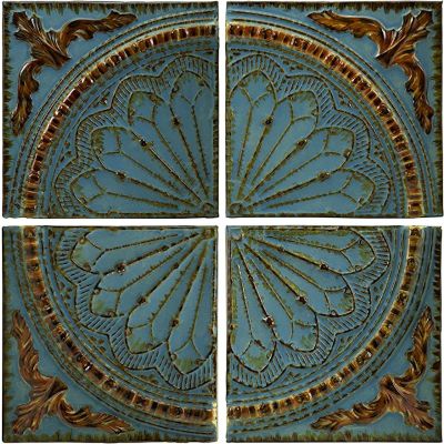 Blue Quarter 4 Piece Medalion Wall Panel Set