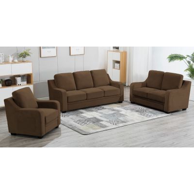 Dolby 3 Piece Chocolate Sofa, Loveseat and Chair