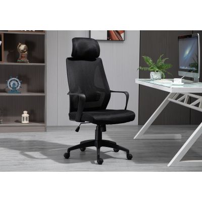 Black Fabric Office Chair