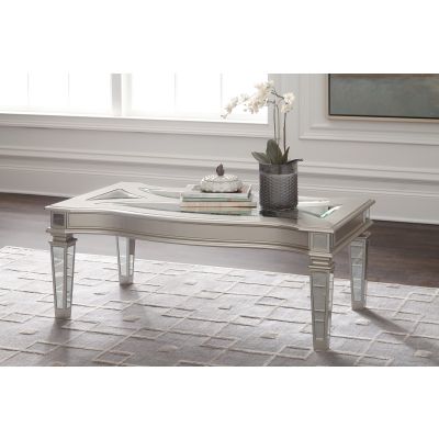 Tessani 3 Piece Silver Cocktail & End Table Set