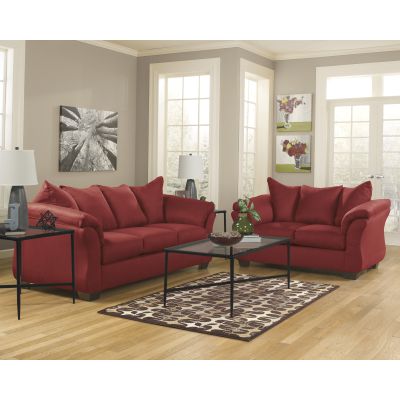 Darcy 2 Piece Salsa Sleeper Sofa and Loveseat