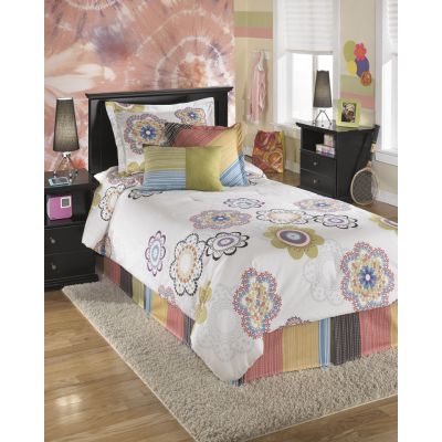 Libby 5 Piece Twin Floral Top of Bed Set