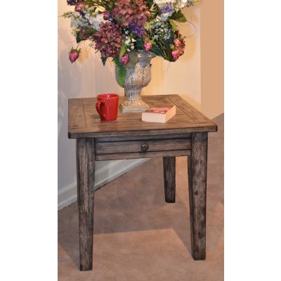 1100 Fieldstone Grey End Table with Drawer