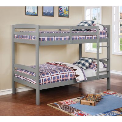 Twin Twin Gray Bunk Bed