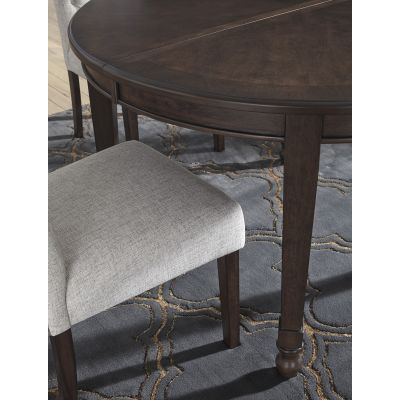 Adinton Warm Brown Oval Extendable Table