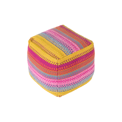 Pink Cotton Pouf