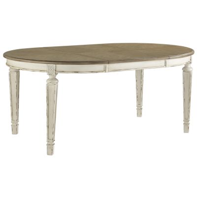 Realyn Oval Dining Table with Extension